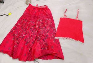 Boho Floral Print skirt with top👍