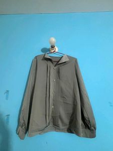 Elegant Grey Pleated Blouse