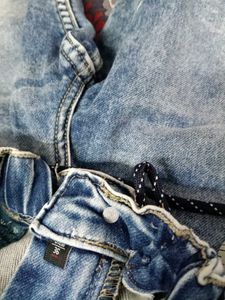 Trendy Blue Denim Joggers