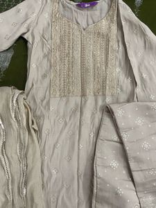 Elegant Golden Kurta Set with Dupatta