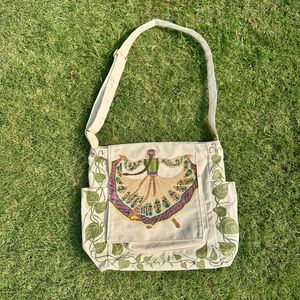 Brand new Hanpainted Tote Bag with Folk Dancer