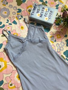 Ribbed Lace up body on dress
