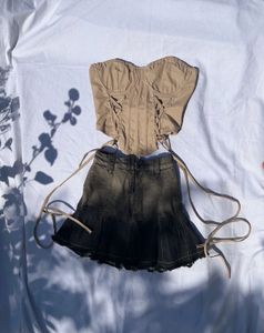beige corset