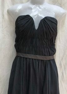 Strapless Gathered Waist Maxi Dress