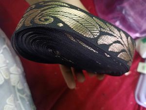Black &amp; Gold Floral Trim