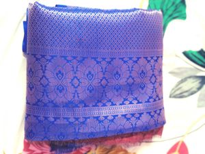 Royal Blue Banarasi Silk Saree
