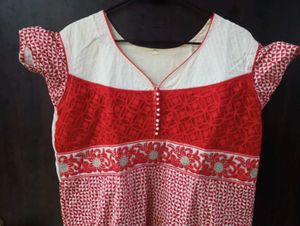 Red &amp; White Ethnic Dress
