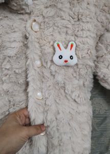 Adorable Fur Bunny Jacket and bottom