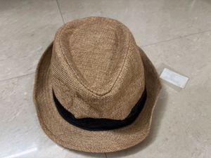 New Brown Fedora Hat with Black Band
