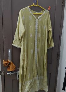 Yellow Paisley Print Kurta