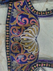 Exquisite Embroidered Blouse with Matching Fabric