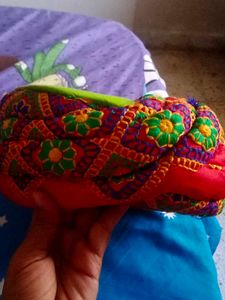 Vibrant Embroidered unisex paghdi (hat)