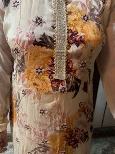 Elegant Floral Kurta Set with Dupatta