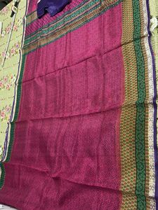 Vibrant Paisley Print Saree with Blouse