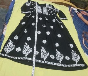 Elegant Black Chikankari Kurta