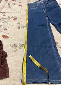 Wide Leg flared Denim Jeans