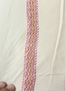 Pink and Gold Braided Trim 5 meters