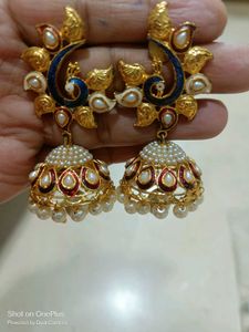 Exquisite Peacock Jhumka Earrings