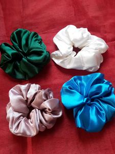 Satin Scrunchie Set - 4 Colors