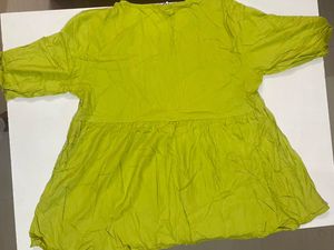 Embroidered Green Kurti