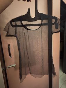 sheer black top! ✴️🐦‍⬛