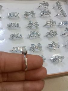 Sparkling Cubic Zirconia Rings Set