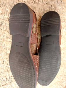 Men's Brown Textured Sandals