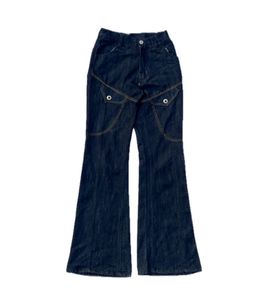 Flared Dark Wash Denim Jeans