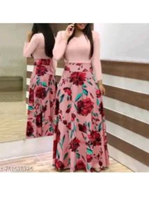 Floral Print Long Dress