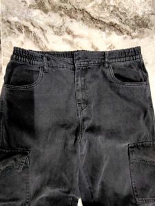 Men's Black Cargo Pants Streetwear style