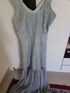 Chic Black &amp; White Patterned Dress