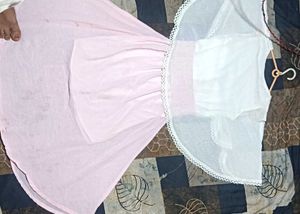 White Lace Top &amp; Pink silk perfect  beautiful look