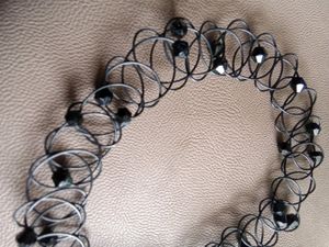 Black Beads Choker Necklace for Girls