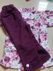 Cute Floral Print Top &amp; Pants Set