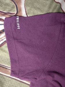 Louis Philippe Men's Maroon T-Shirt