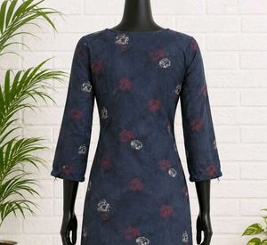 Stylish Blue Kurti with Abstract Print