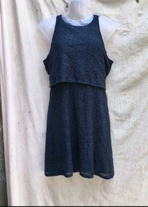 Branded Dark Blue Dress M Size