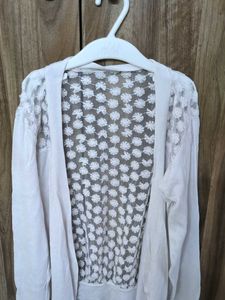 Chic Lace Back Cardigan