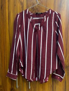 Striped V-Neck Top