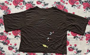 Cute Cat & Fish Graphic T-Shirt