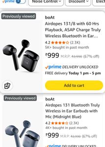 boAt Airdopes 138 @ 599/-