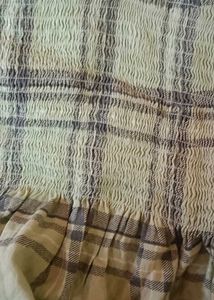 Cute Plaid Smocked Cami Top