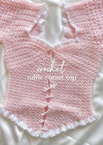 Crochet Ruffle Corset Top