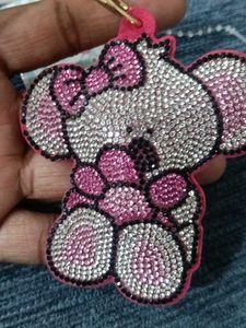 Cute Rhinestone Koala Keychain