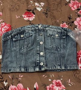 Denim Tube Top