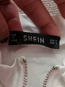 SHEIN Women's O-ring Zip Up Top/Tshirt