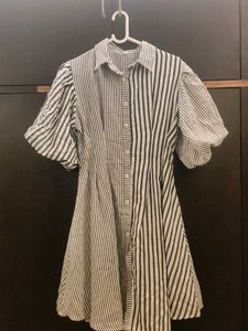 Price Drop! Korean Soft Striped Shirt Dress