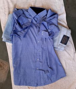 Men's Blue Dress Shirt &amp; Pants