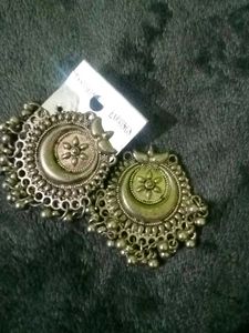 Antique Oxidised Jhumka Earrings