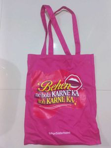 Vibrant Pink "Sisterhood" Tote Bag
